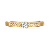 Yellow Gold Diamond Solitaire Plus Promise Ring - S2012167