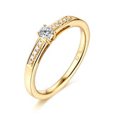 Yellow Gold Diamond Solitaire Plus Promise Ring - S2012167