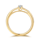 Yellow Gold Diamond Solitaire Plus Promise Ring - S2012167