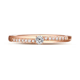 Rose Gold Diamond Solitaire Plus Promsie Ring - S2012168