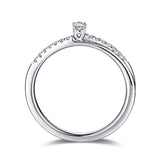 White Gold Diamond Solitaire Plus Promise Ring - S2012168