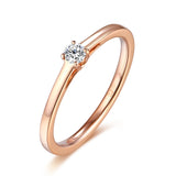 Rose Gold Diamond Solitiare Promise Ring - S2012169