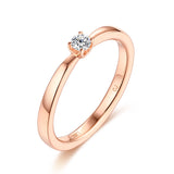 Rose Gold Diamond Solitaire Promise Ring - S2012171