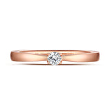 Rose Gold Diamond Solitaire Promise Ring - S2012171