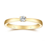 Yellow Gold Diamond Solitiare Promise Ring - S2012171