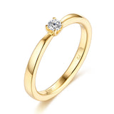 Yellow Gold Diamond Solitiare Promise Ring - S2012171