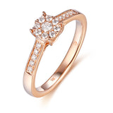 Rose Gold Diamond Cluster Promise Ring - S2012172