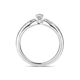 White Gold Diamond Solitaire Plus Promise Ring - S2012173