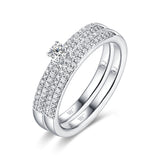 White Gold Diamond Engagement Ring S2012141A and Wedding Band S2012141B