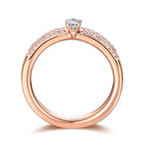 Rose Gold Diamond Engagement Ring S2012141A and Wedding Band S2012141B