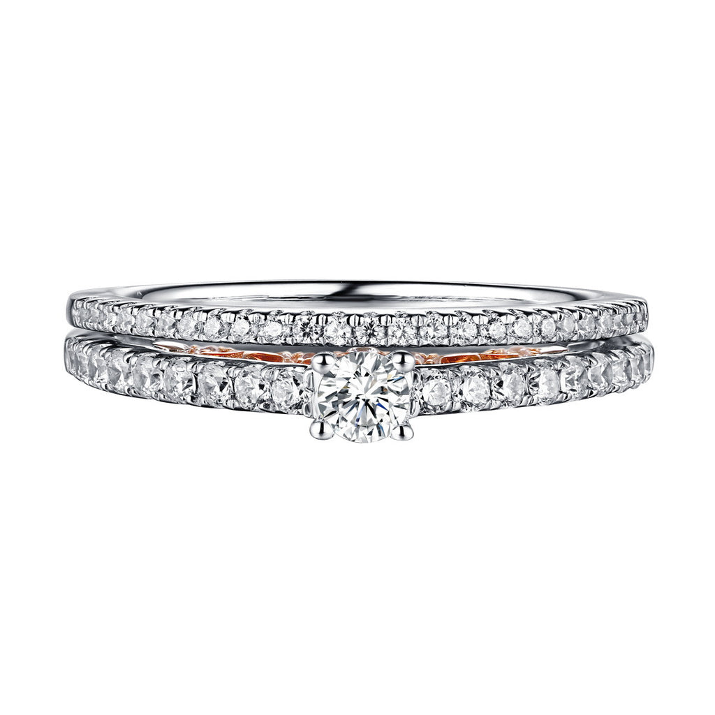 Beau Diamond Engagement Ring S201847A and Band Set S201847B