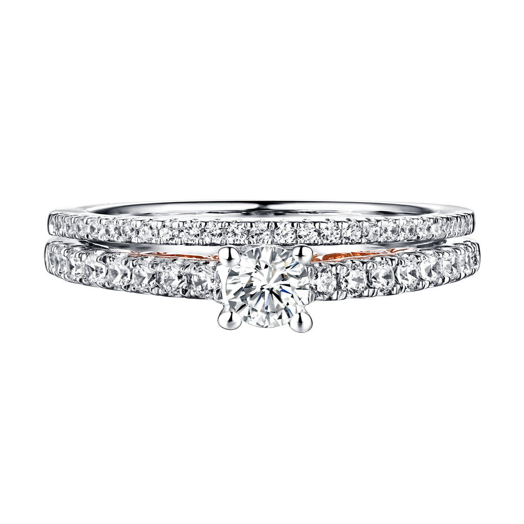 Beau Diamond Engagement Ring S201846A and Band Set S201846B