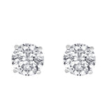 White Gold Solitaire Earring 14 KT in 0.33 Ct Tw | S201971