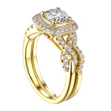 Round Engagement Ring S201597A and Band Set S201597B