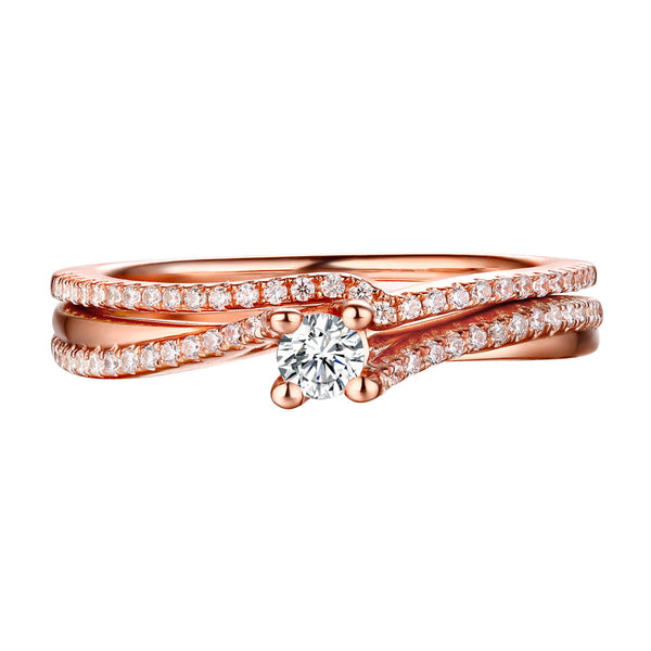 Beau Diamond Engagement Ring S201853A and Band Set S201853B