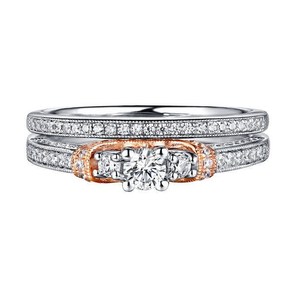 Beau Diamond Engagement Ring S201866A and Band Set S201866B