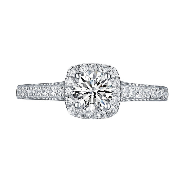 White Gold Round Engagement Ring S2016118A and S2016118B
