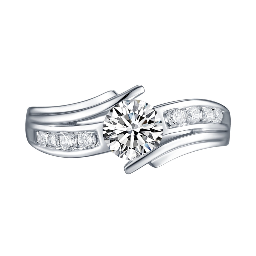 White Gold Round Engagement Ring S2016115A