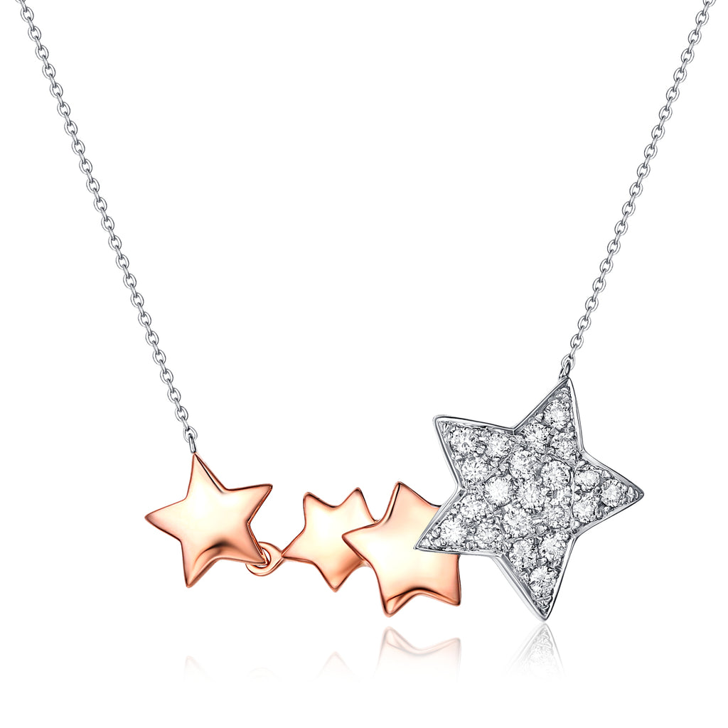 Rose Gold and White Gold Diamond Necklace - S2012182