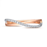 Rose Gold and White Gold Diamond Fashion Ring - S2012196