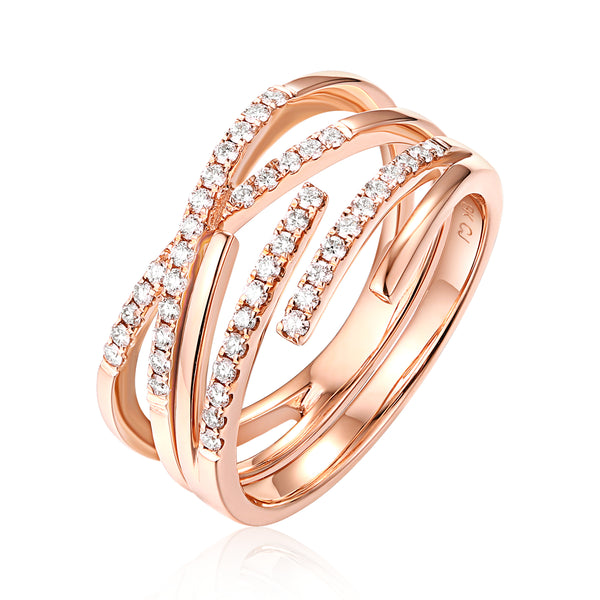 Rose Gold Diamond Fashion Ring - S2012198