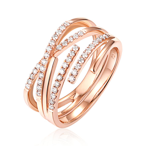 Rose Gold Diamond Fashion Ring - S2012198