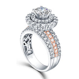 Mystere Halos Round Engagement Ring S2012674A and Band Set S2012674B