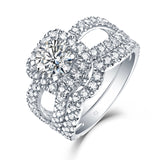 Halos Round Engagement Ring S2012676A and Band Set S2012676B