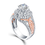 Halos Round Engagement Ring S2012683A and Band Set S2012683B