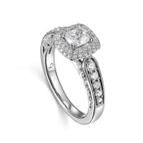 Cushion Cut Diamond Engagement Ring S20151A and Band Set S20151B