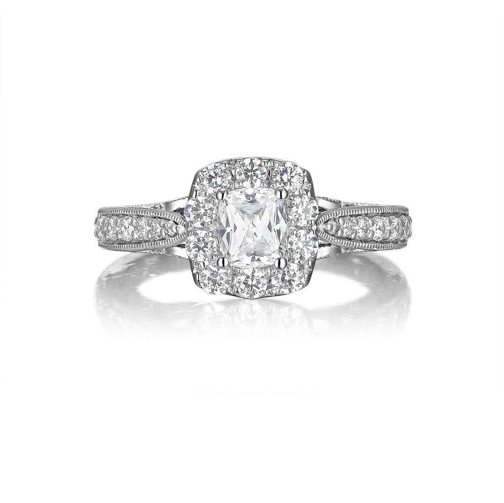 Cushion Cut Diamond Engagement Ring S20154A and Band Set S20154B