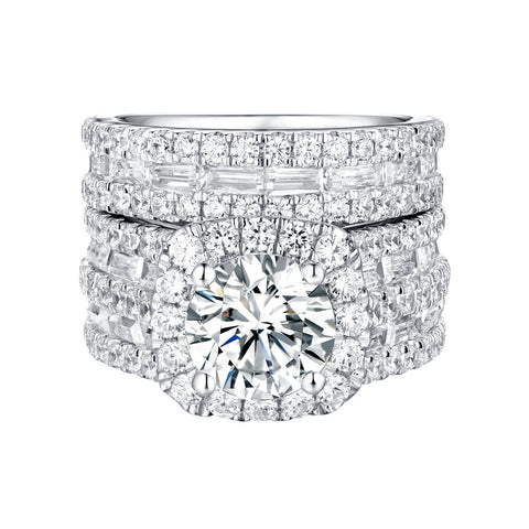 Bold Diamond Engagement Ring S201834A and Band Set S201834B