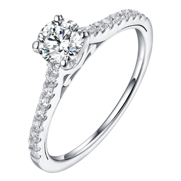 Solitaire Plus Engagement Ring S201891A and Matching Band Set S201891B