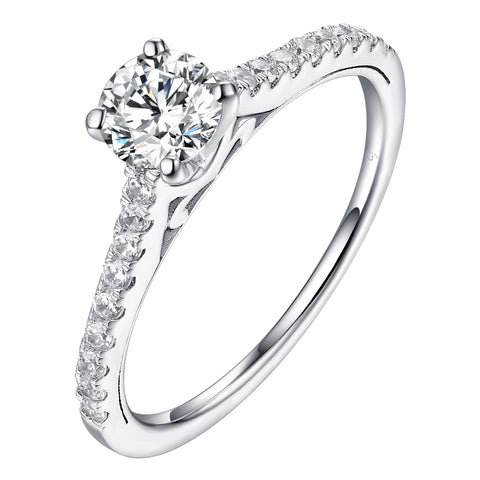 Solitaire Plus Engagement Ring S201891A and Matching Band Set S201891B