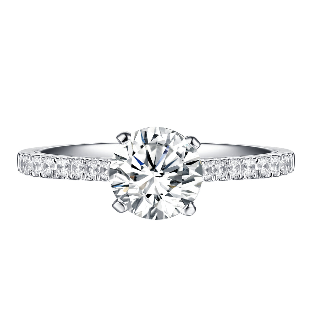 Sollitaire Plus Engagement Ring S201893A and Matching Wedding Band Set S201893B