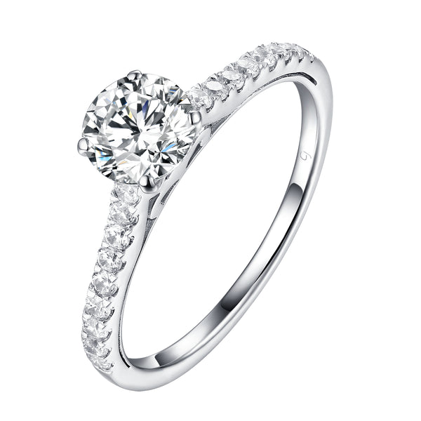 Solitaire Plus Engagement Ring S201892A and Matching Wedding Band Set S201892B
