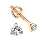 14KT Yellow Gold Solitaire Earring 14 KT in 0.15 Ct Tw | S201968