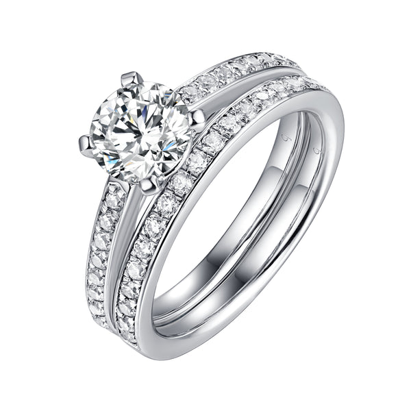 Solitaire Plus Diamond Engagement Ring S201994A and Band Set S201994B