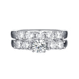 Solitaire Plus Engagement Ring S2012001A and Matching Wedding Band Set S2012001B
